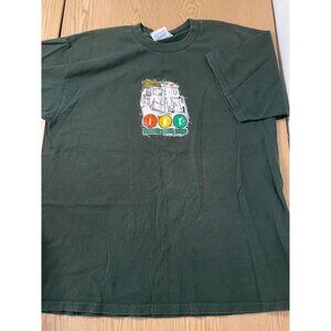 B98 Mens Writers Bench Bronx Made Instantly Recking Trains Tshirt Dark Green XL